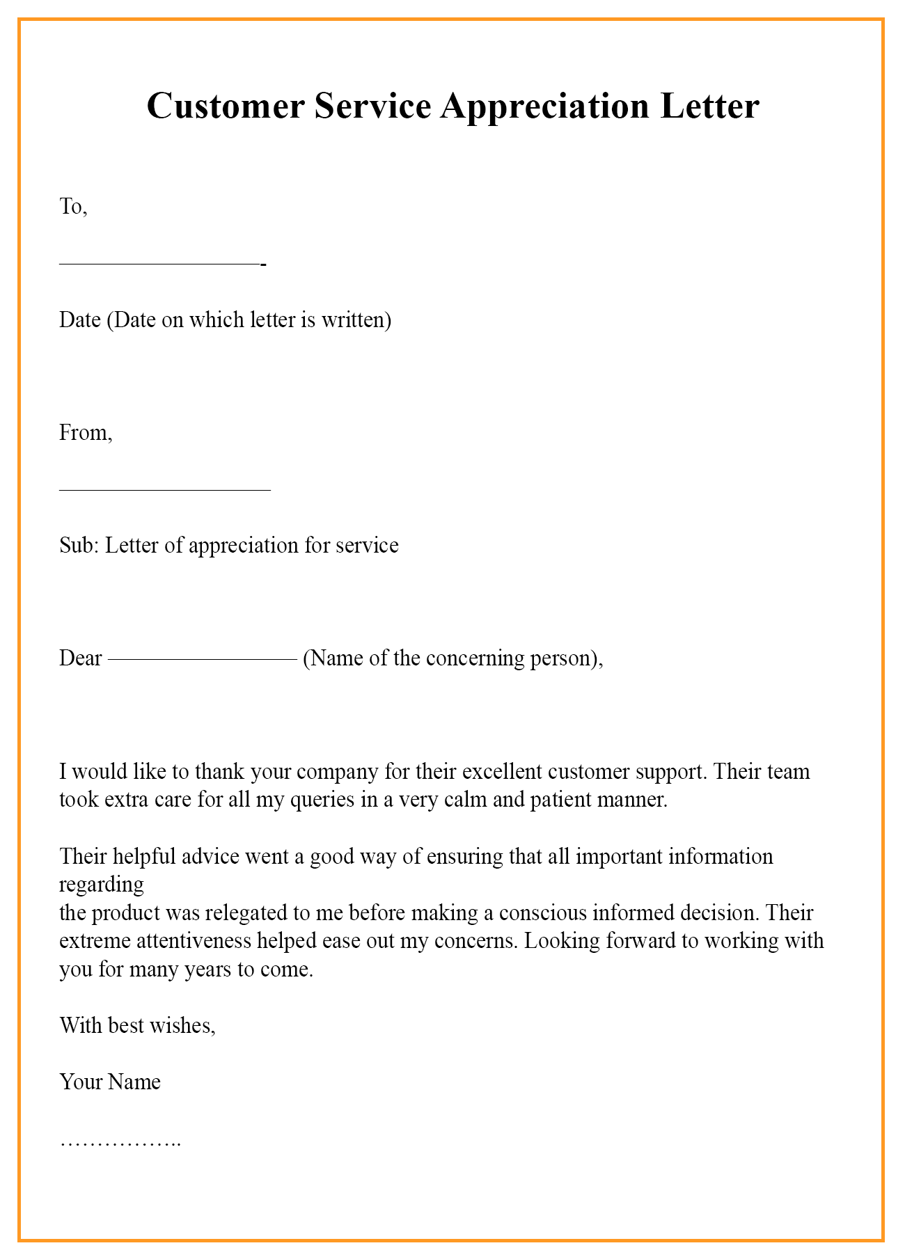 Service letters
