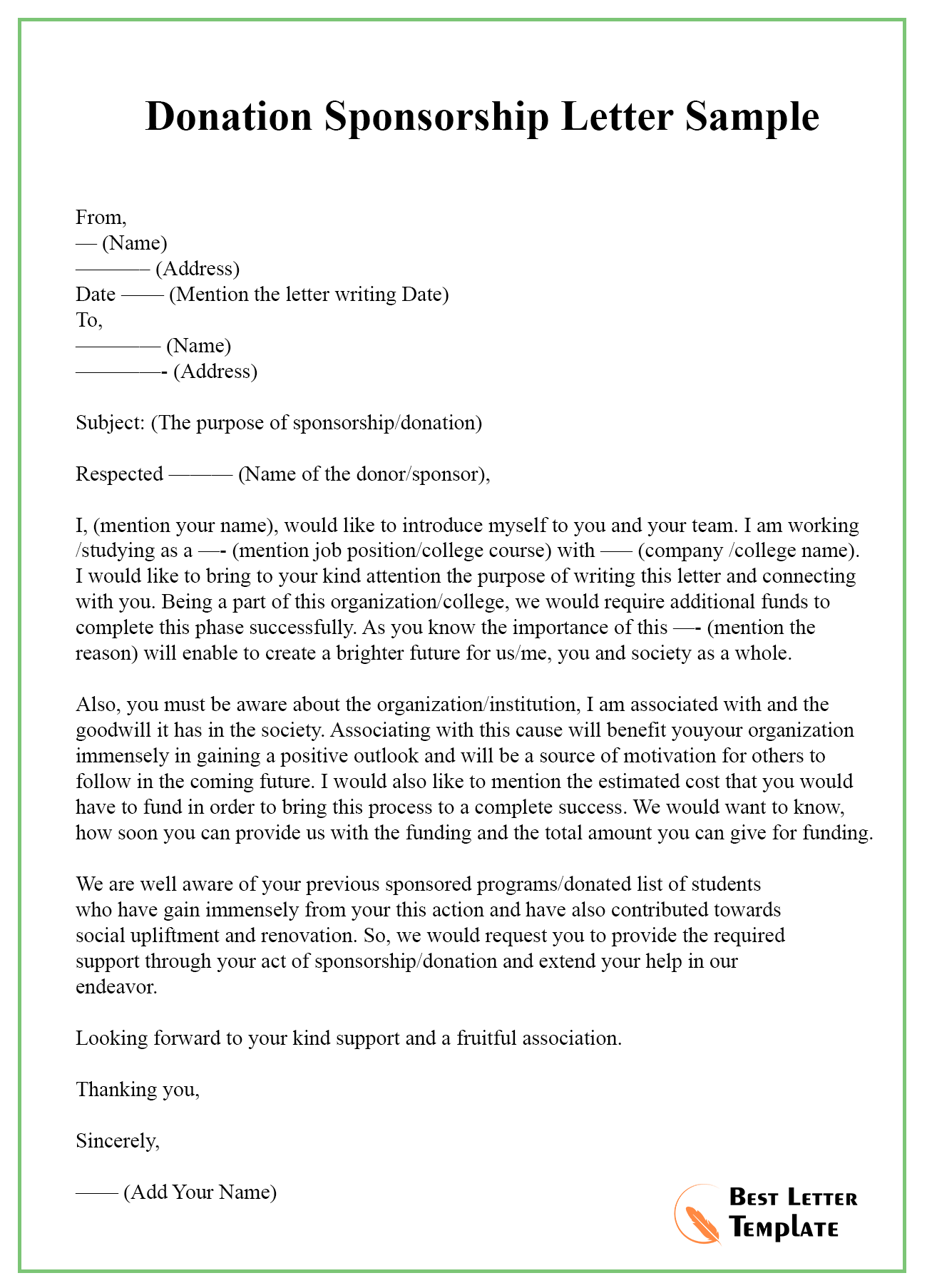 how to write a letter asking for funding
