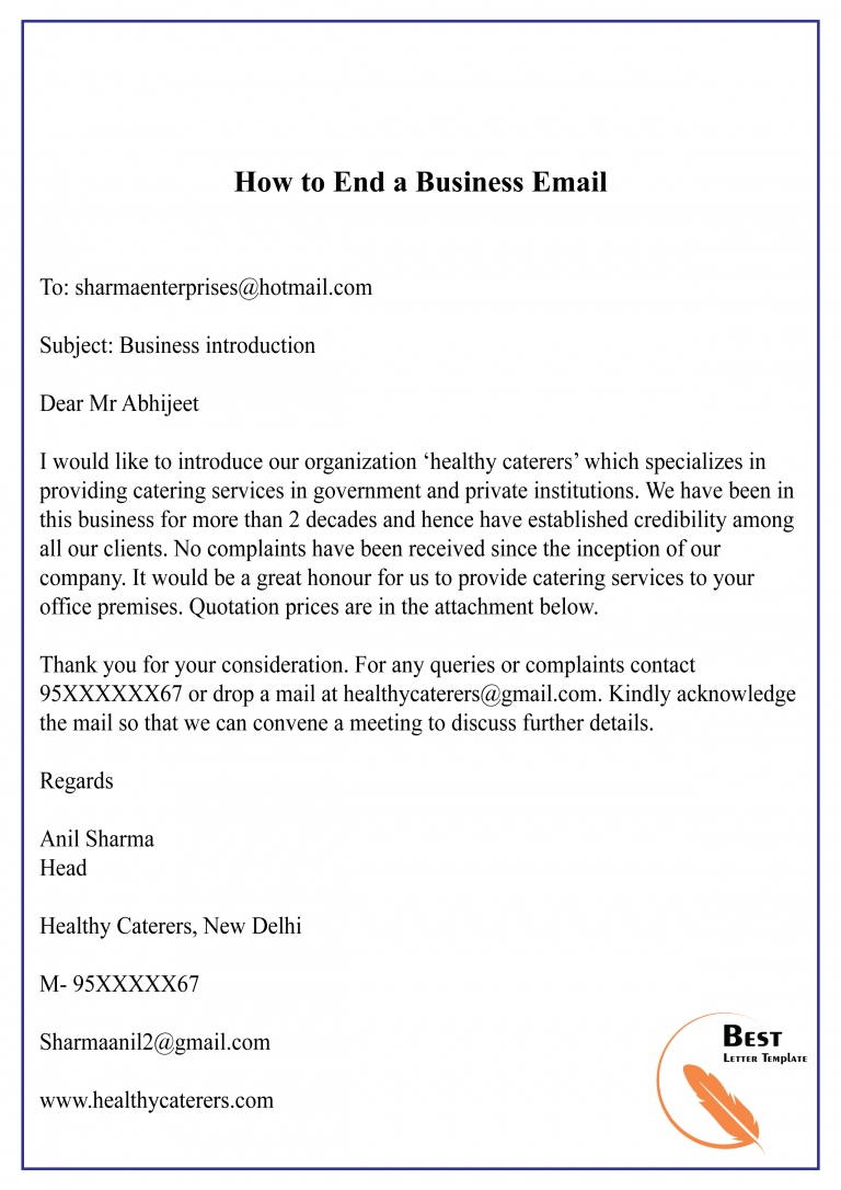 formal ending application letter