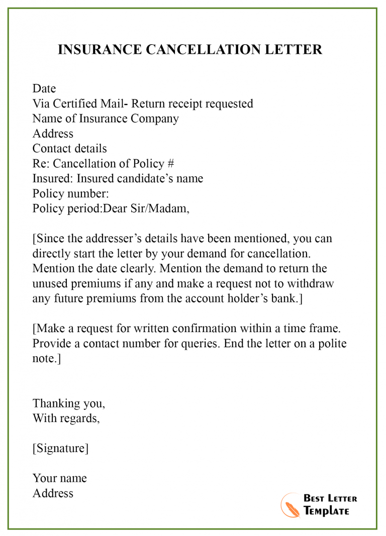 10  Cancellation Letter Template Format Sample Example (2022)