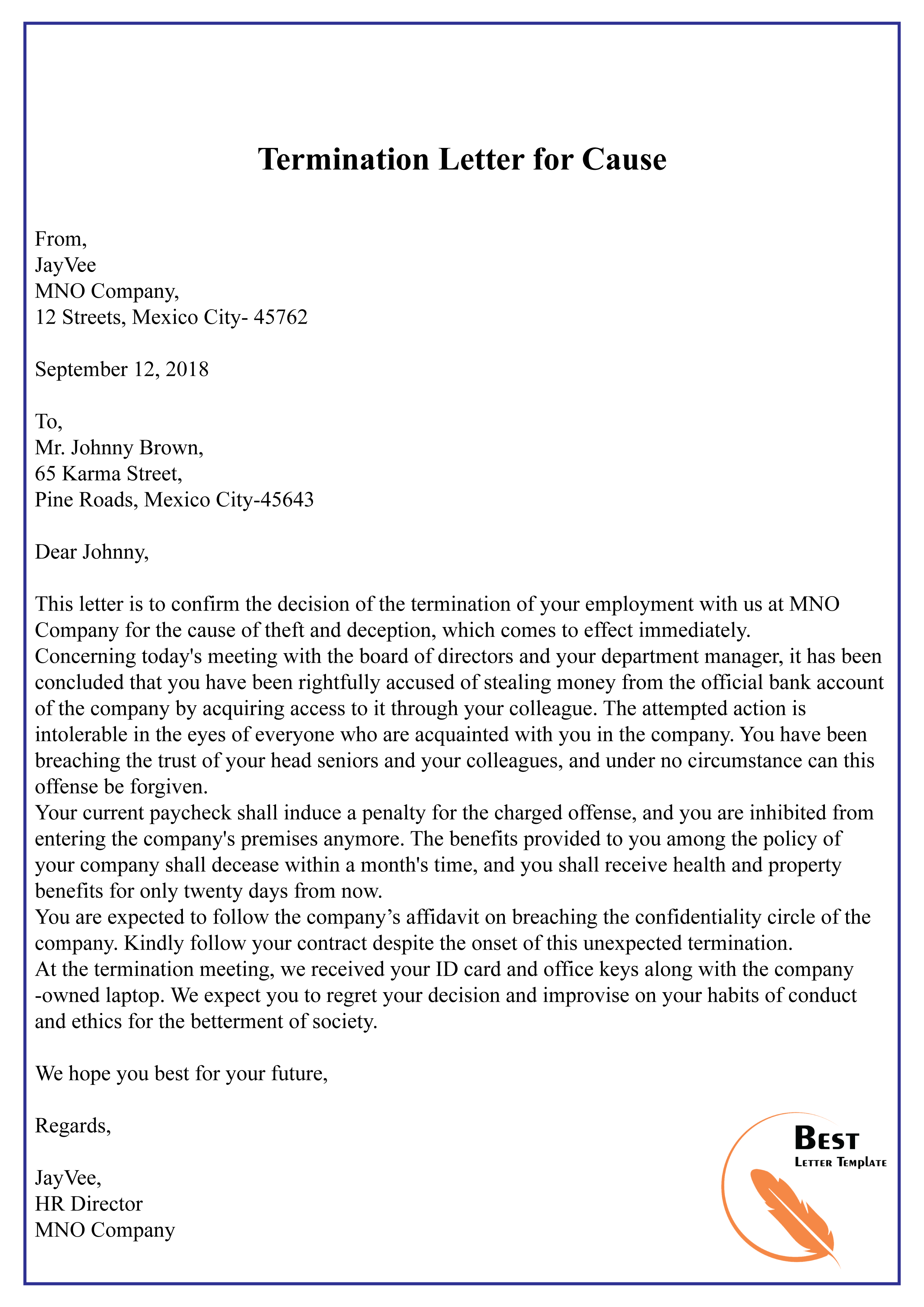 Attorney Termination Letter Template from bestlettertemplate.com