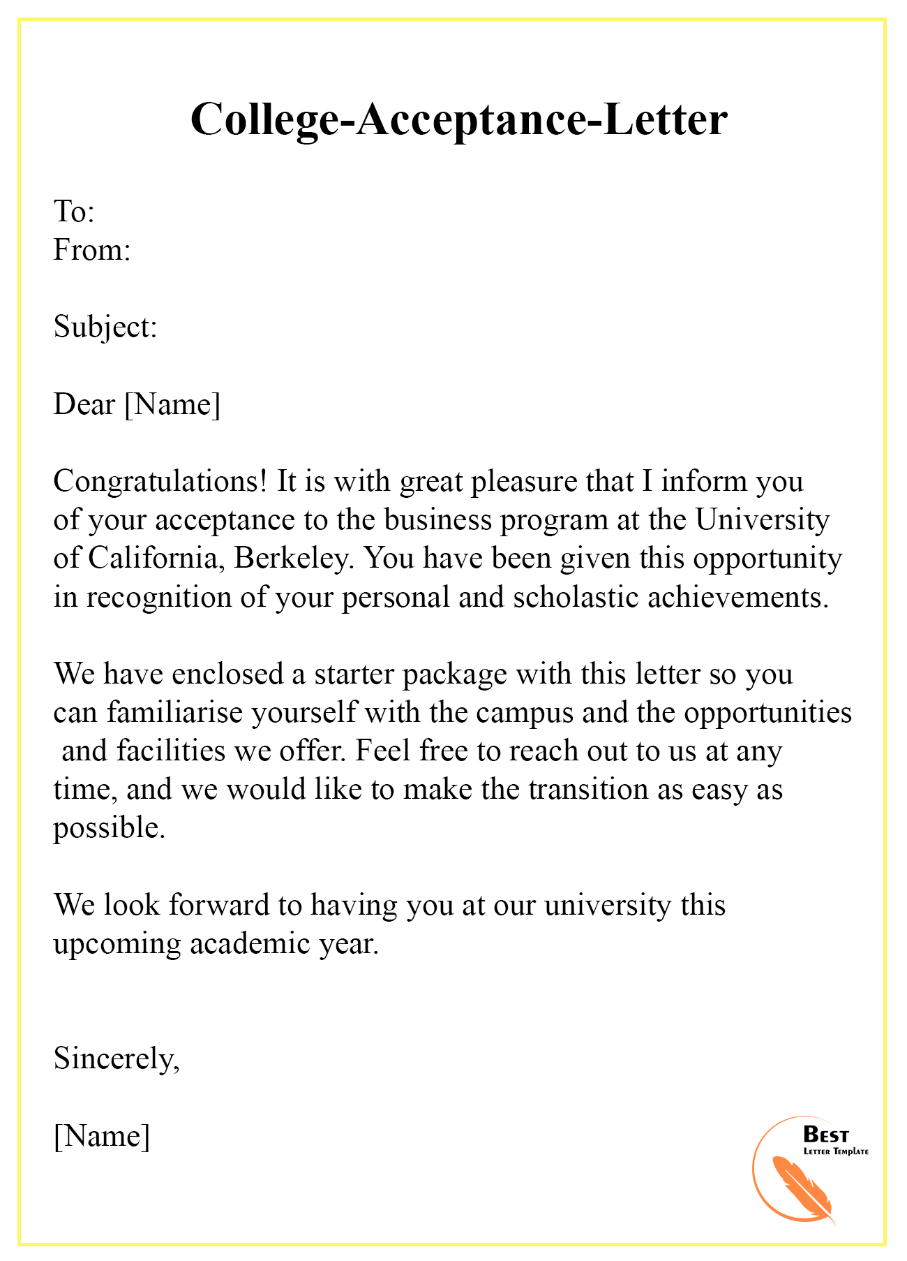 college acceptance letter pdf