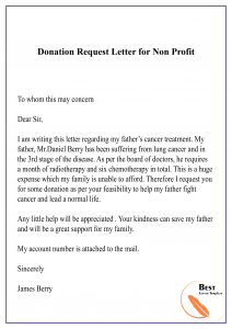 donation letter request profit non navigation template