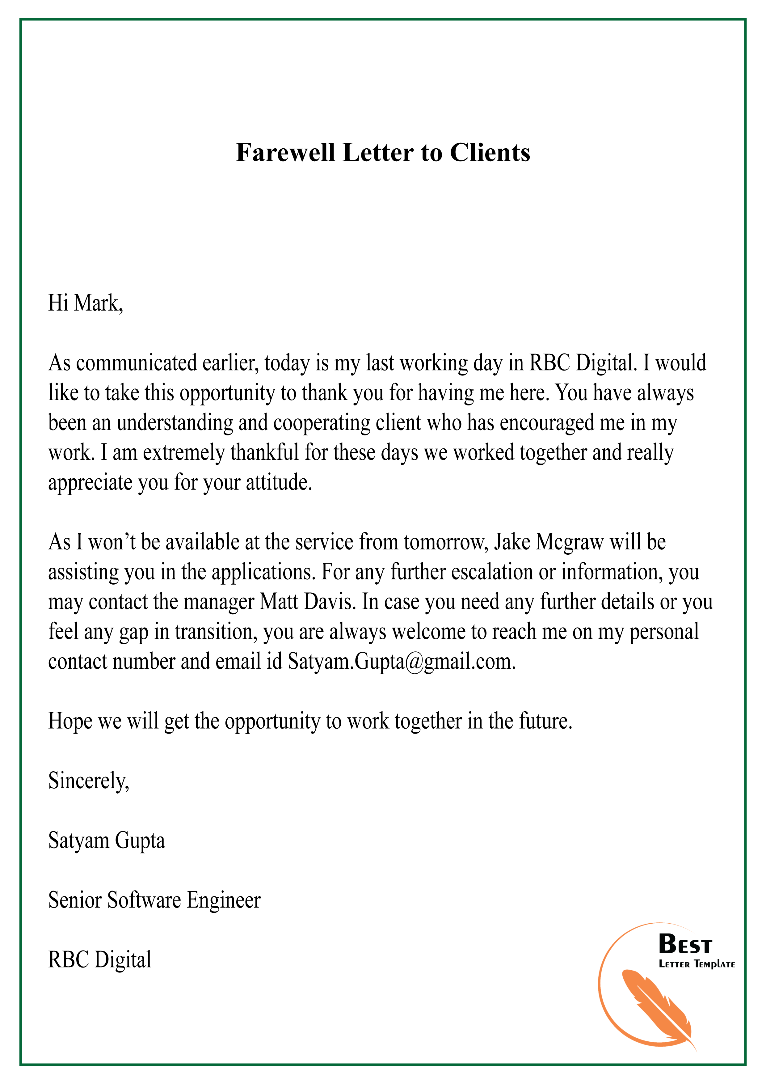 Transition Letter To Clients from bestlettertemplate.com