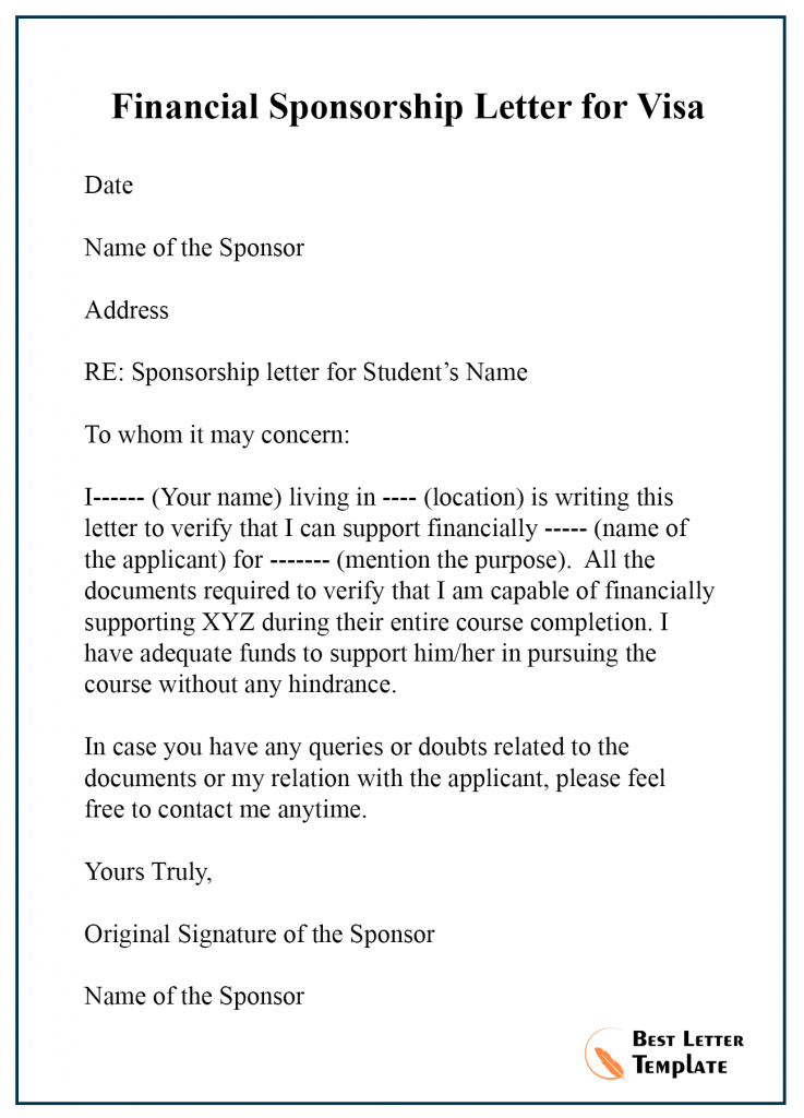 Sample Immigration Letter Of Support For A Family Member from bestlettertemplate.com