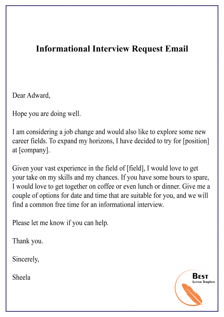 Informational Interview Request Email