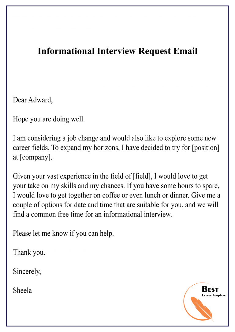 how to request a research interview via email sample