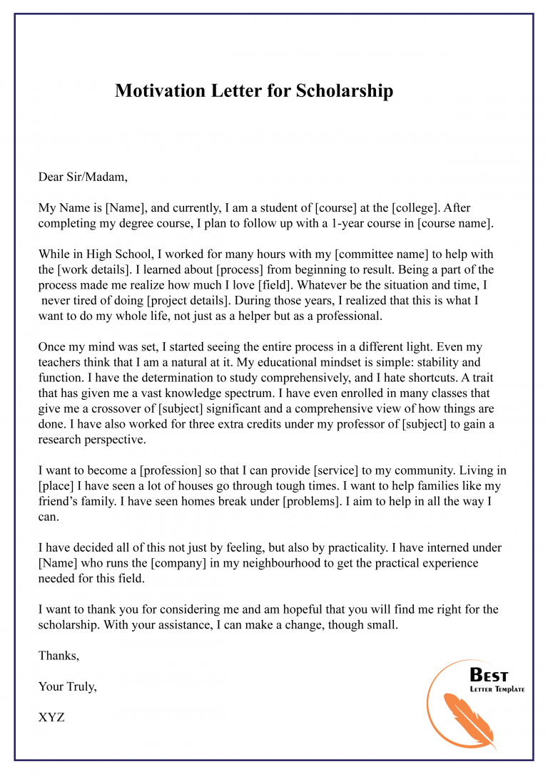 motivation letter for research
