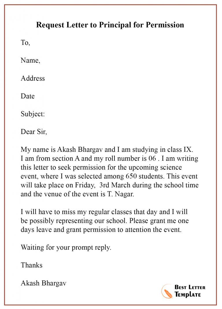 application letter for principal in english