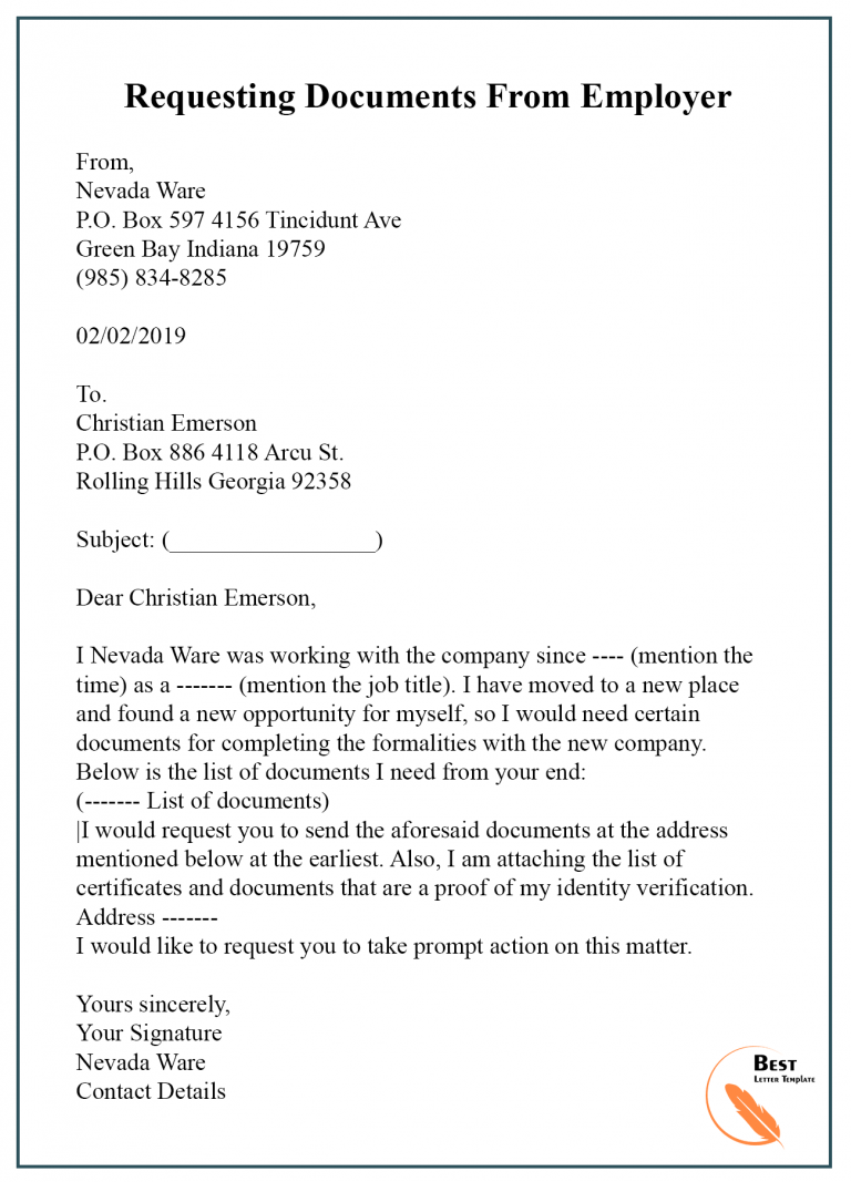 request letter sample for research