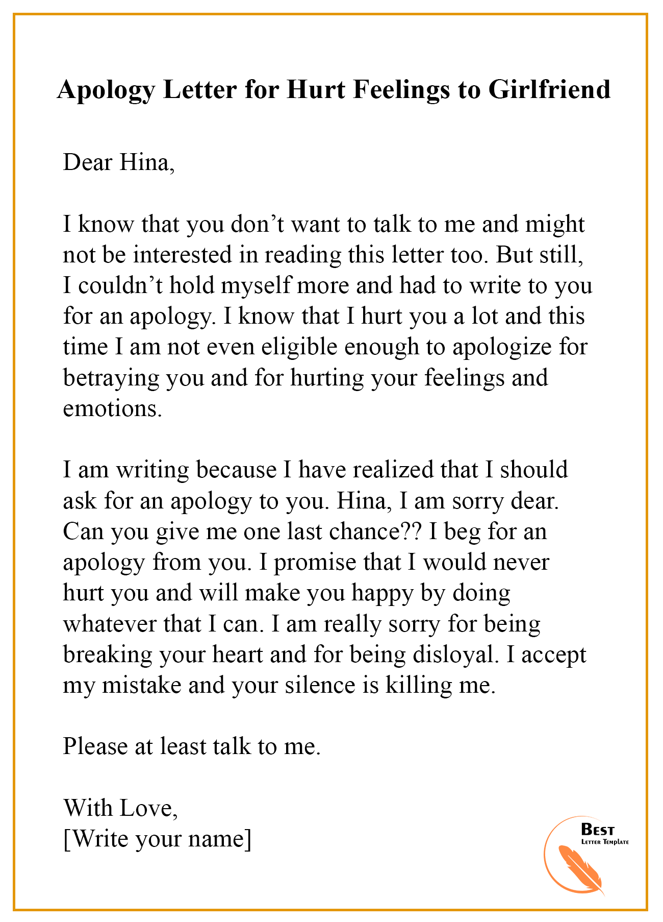 Best Letter For Your Girlfriend from bestlettertemplate.com