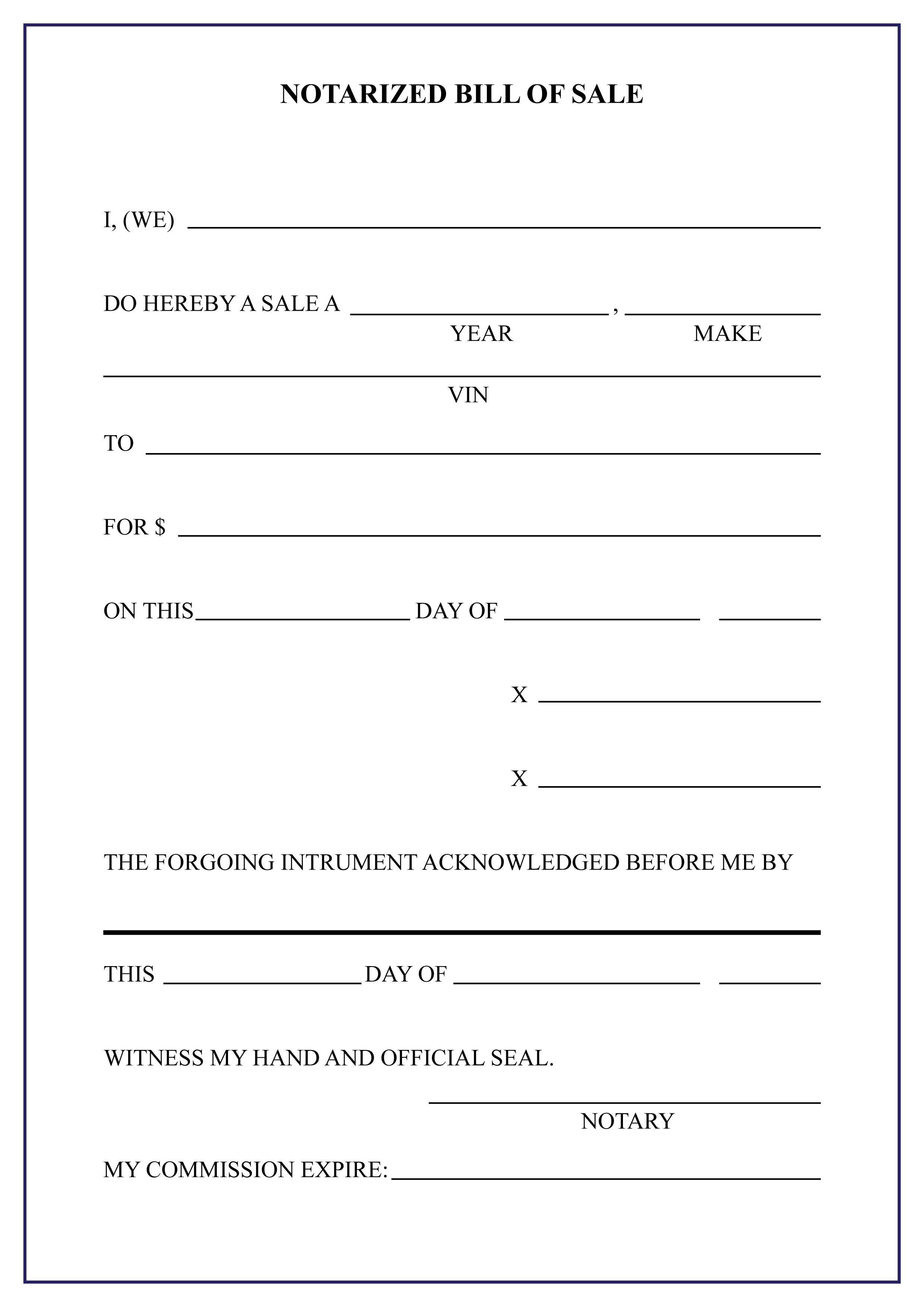 Notarized Bill of Sale01 Best Letter Template