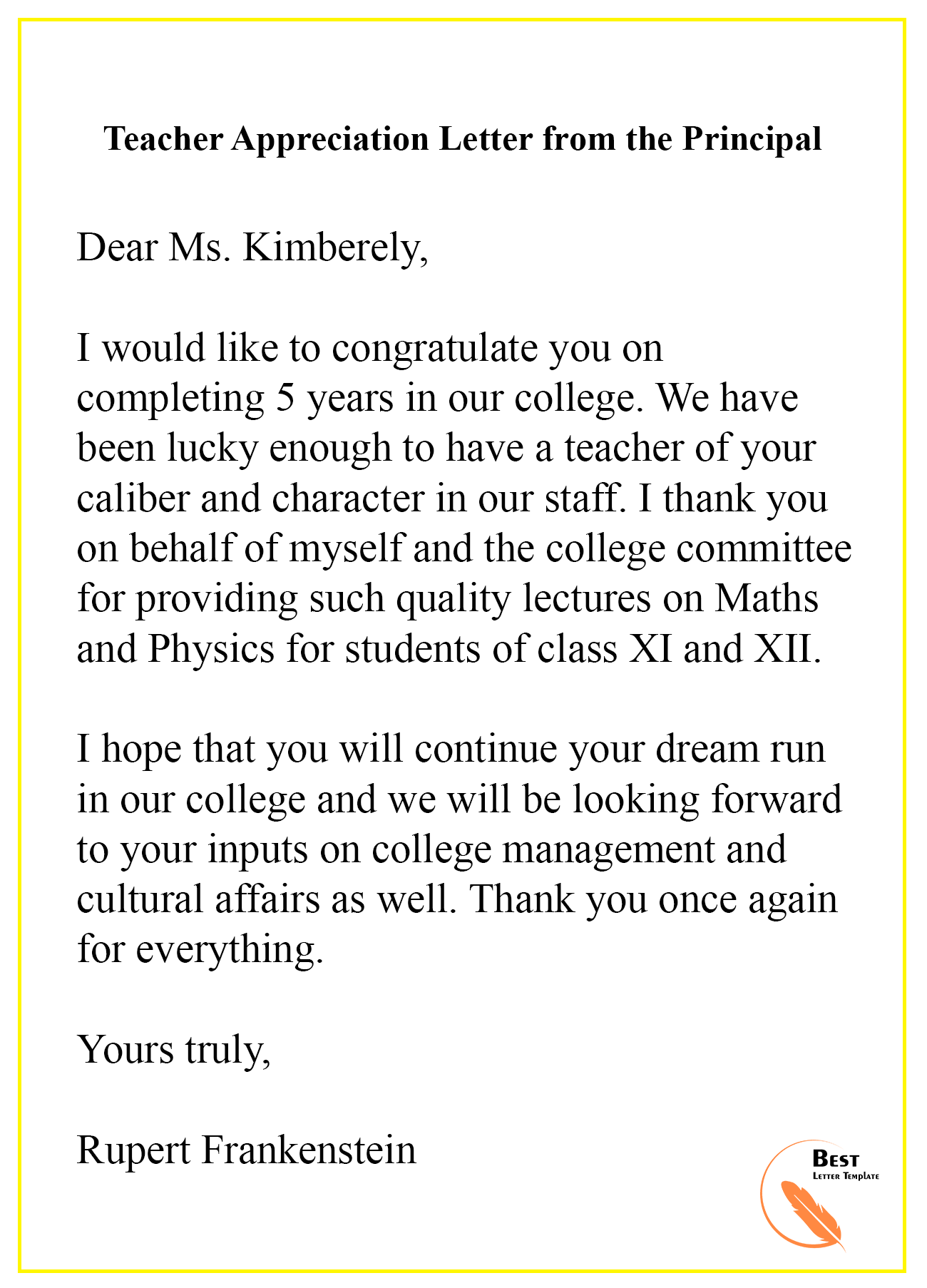 teacher appreciation essay