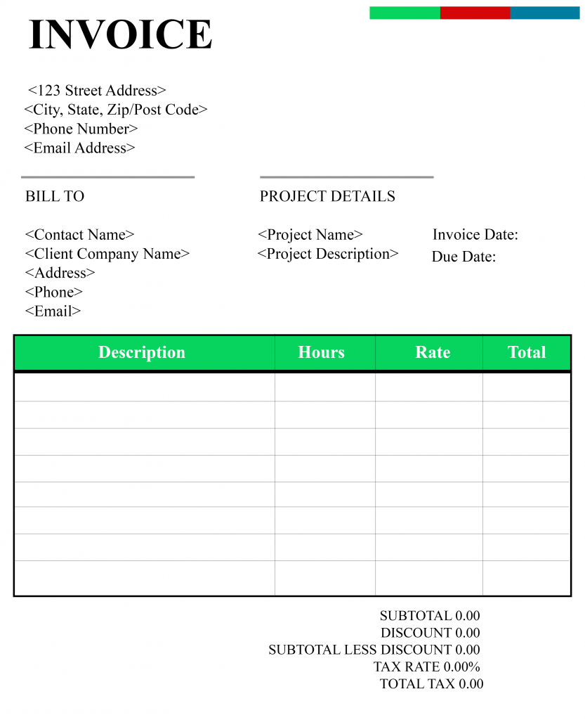5 Free Consultant Invoice Template In PDF Word Excel