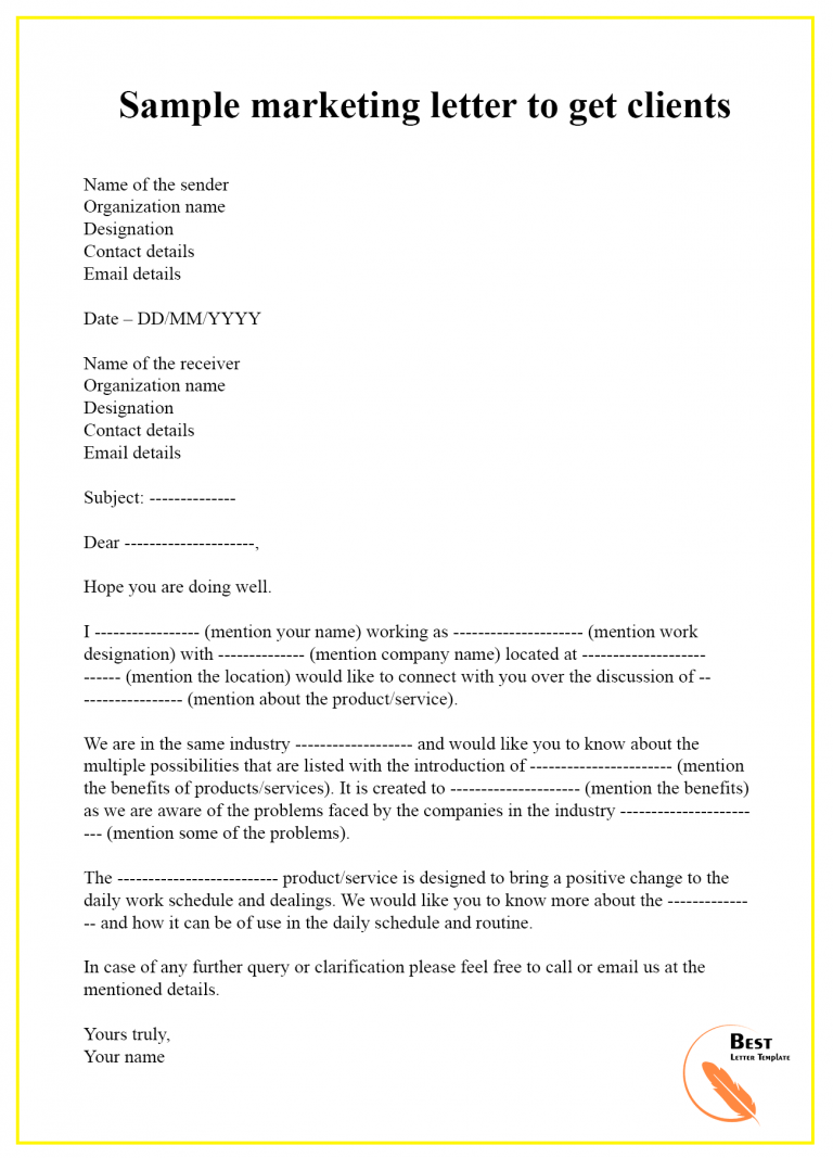 application letter sample for marketing