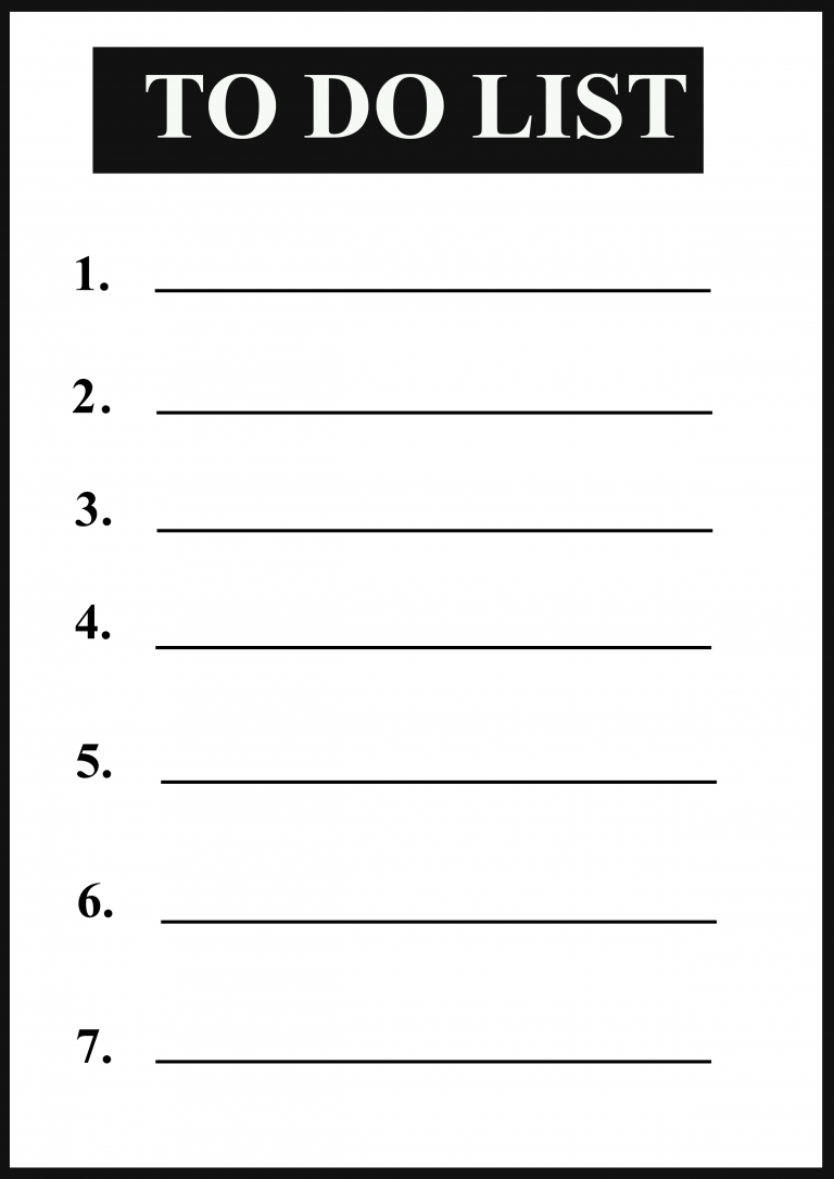Free Printable To Do List Template | Daily Task List Template