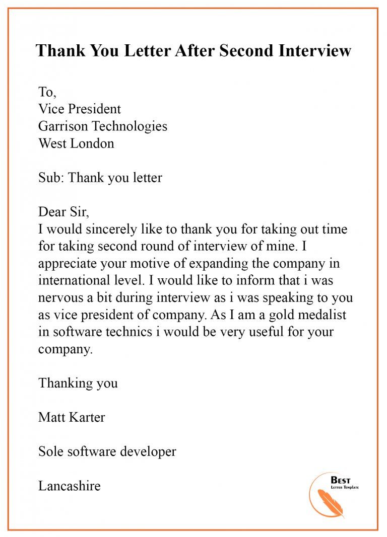 cover letter interview thank you