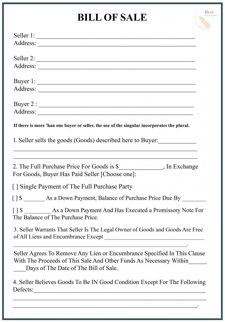 Maryland Bill of Sale Form for DMV, Car, Boat PDF & Word