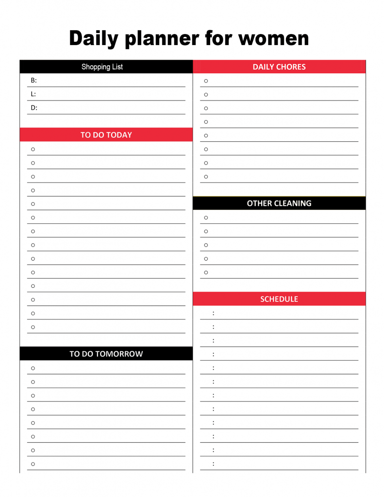 Daily Planner for Women
