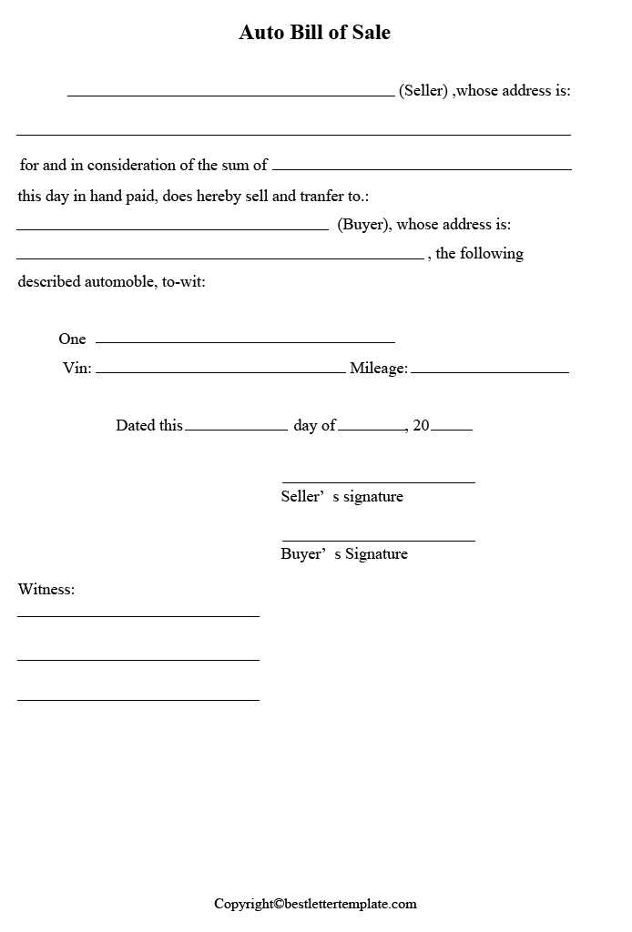 Virginia Bill of Sale Form for DMV, Car, Boat PDF & Word