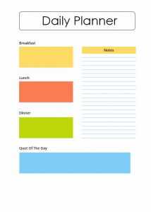 Free Printable Daily Planner Template in PDF, Word &amp; Excel