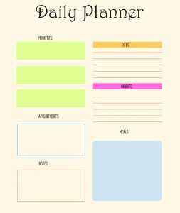 Free Printable Daily Planner Template in PDF, Word & Excel