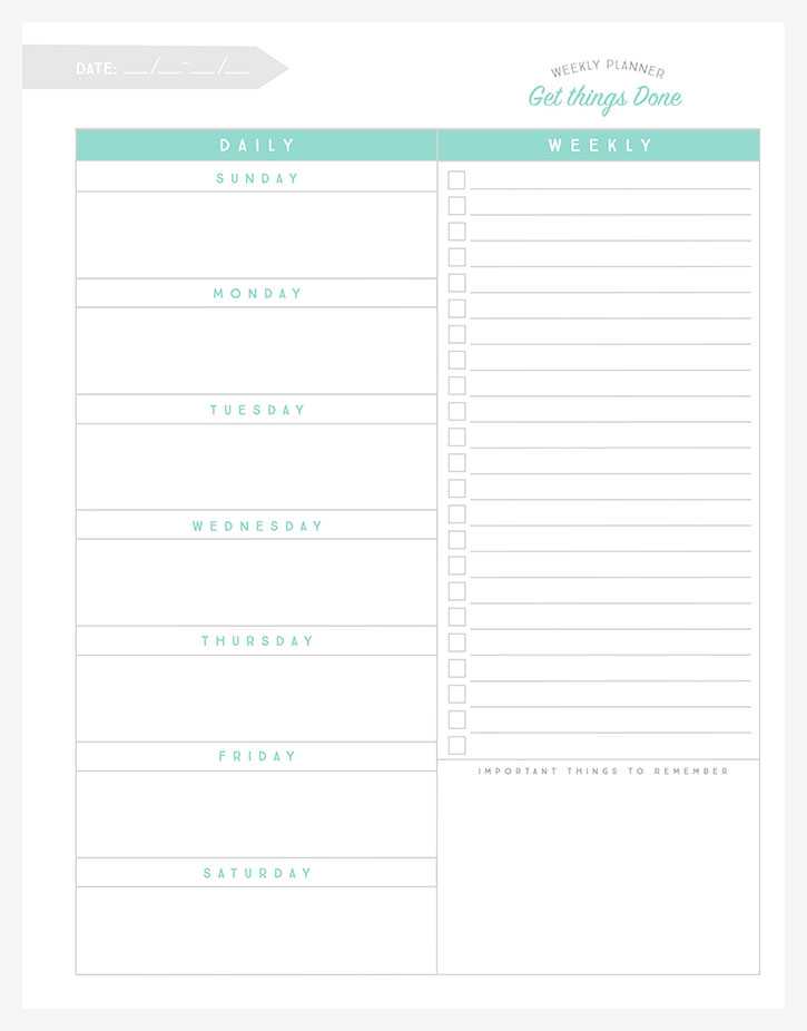Weekly Planner To-Do List
