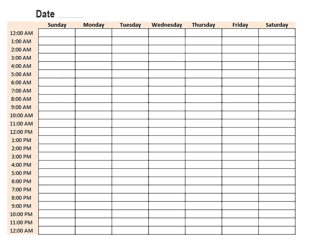 daily planner template word free