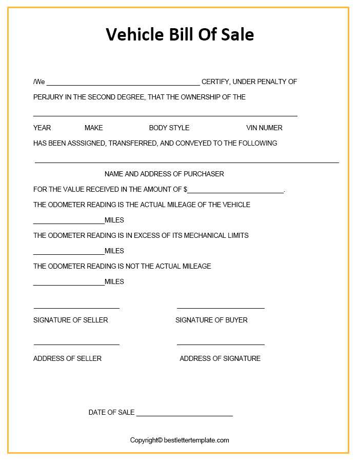 Tennessee Bill of Sale Form for DMV, Car, Boat – PDF & Word