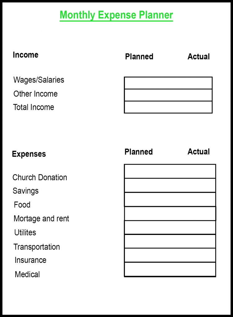 Monthly Expense [Bill] Planner