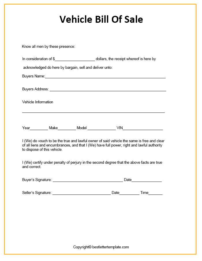 New York Bill of Sale Form for DMV, Car, Boat PDF & Word