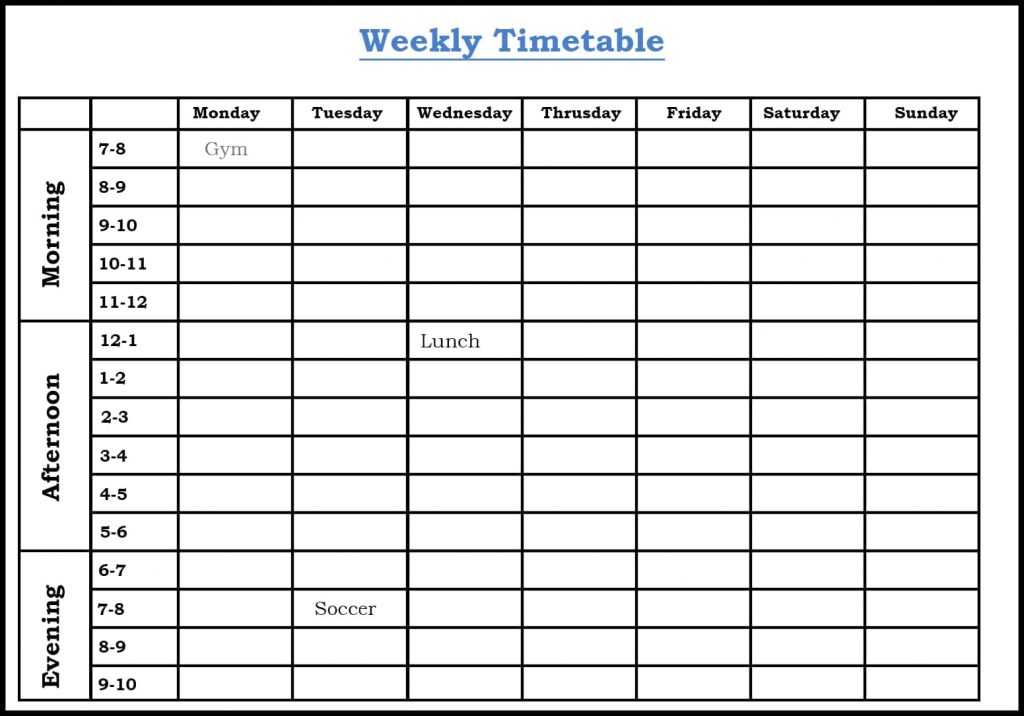 Printable Blank Study Planner/Calendar Template PDF, Word, Excel