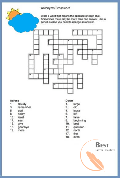 Easy crossword puzzles Printable with answers