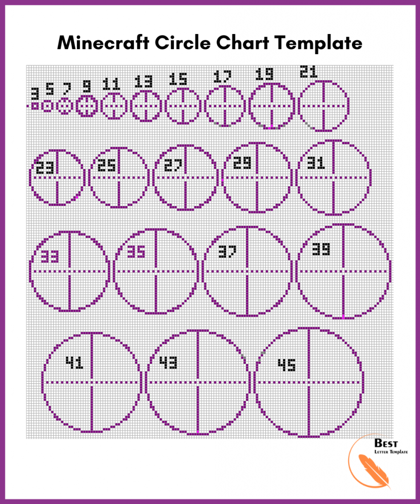 Minecraft Circle Chart Template
