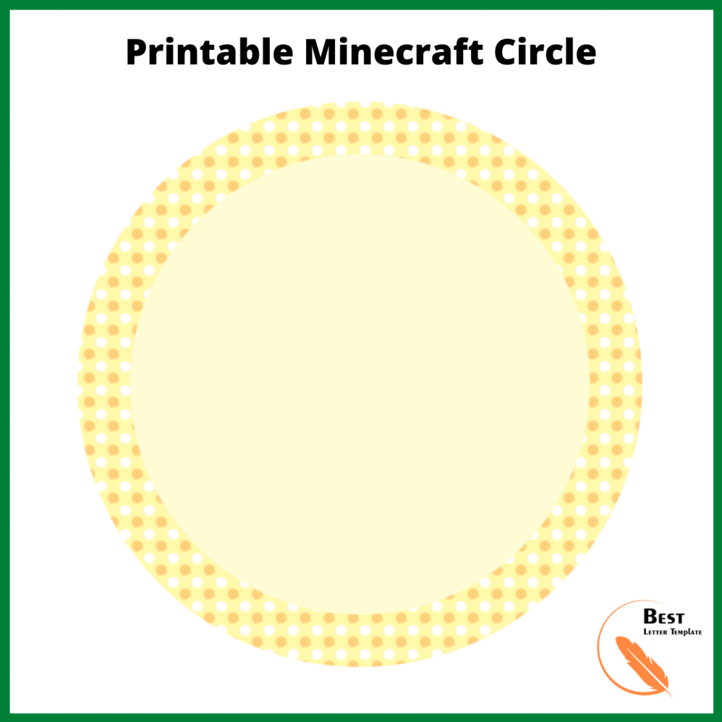 Printable Minecraft Circle