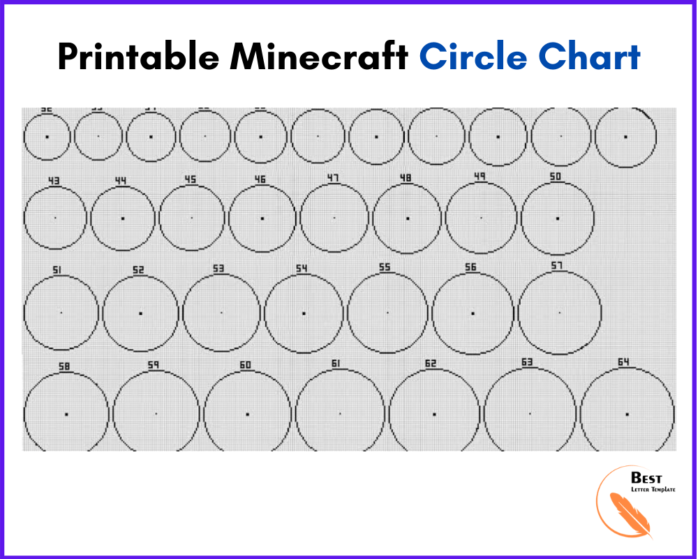 Printable Minecraft Circle Chart