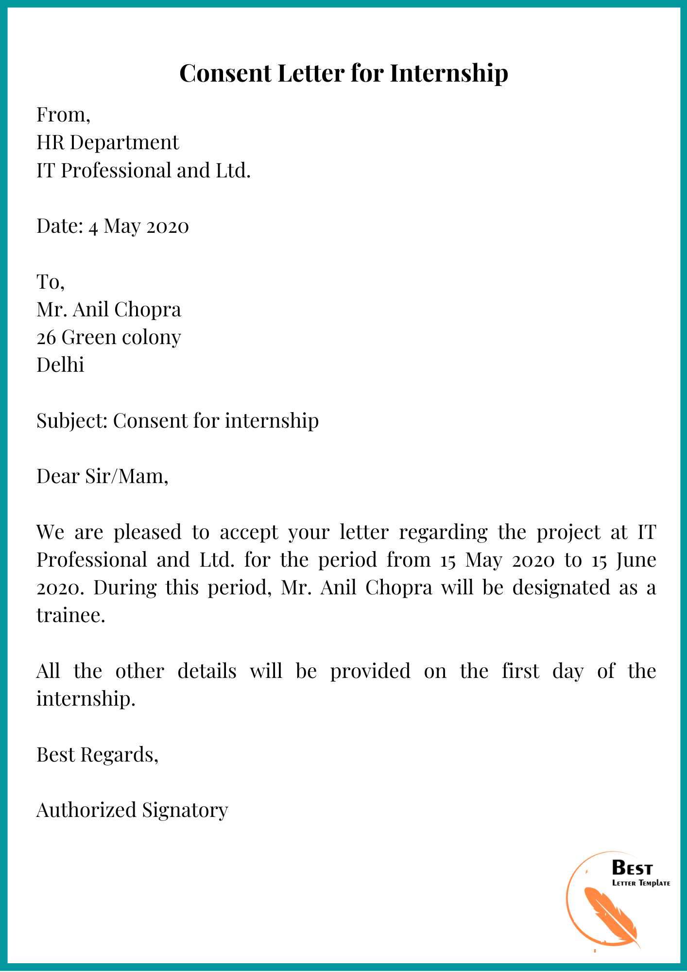 application letter for permission to write exam