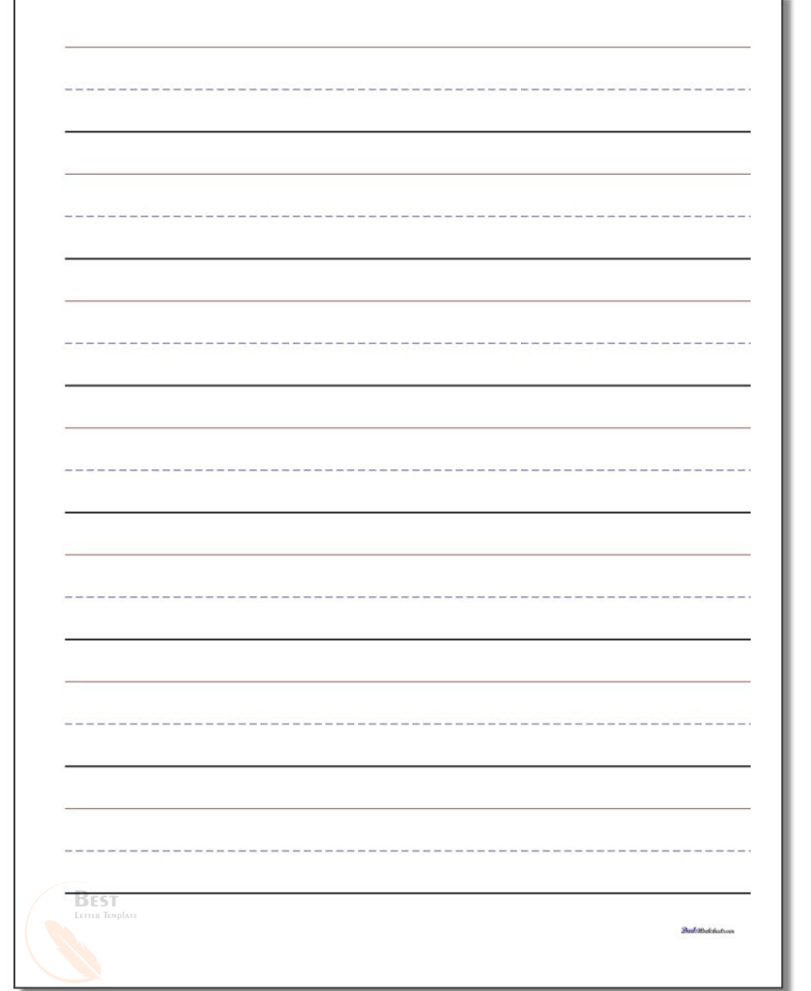 Free Printable Lined Paper Templates For Kids In PDF