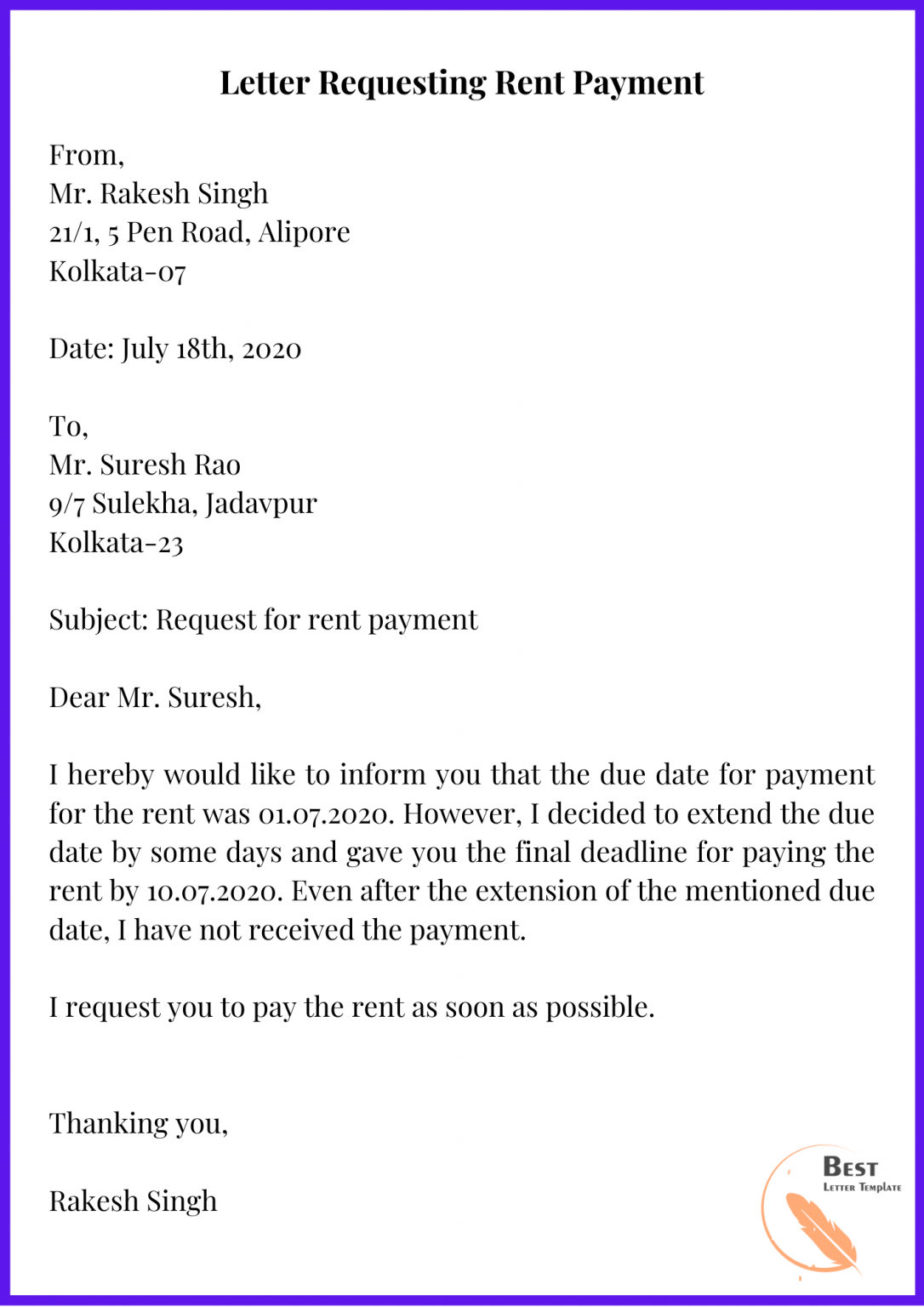 sample of application letter to rent a shop