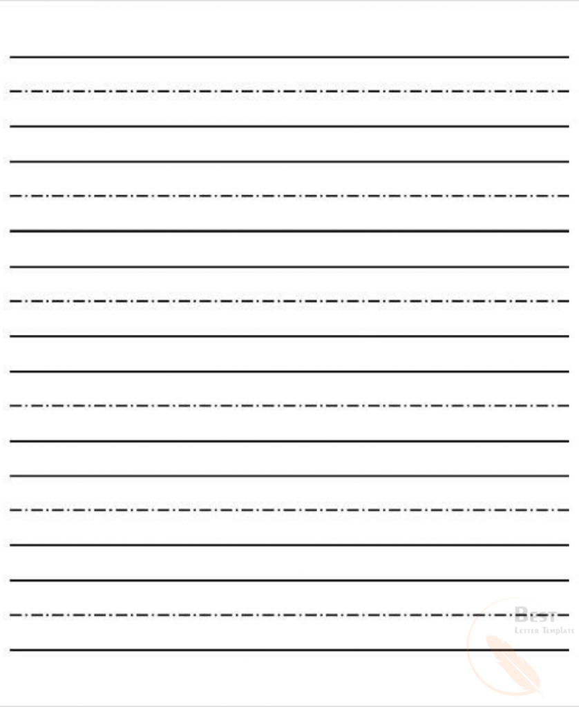 primary writing paper with dotted lines