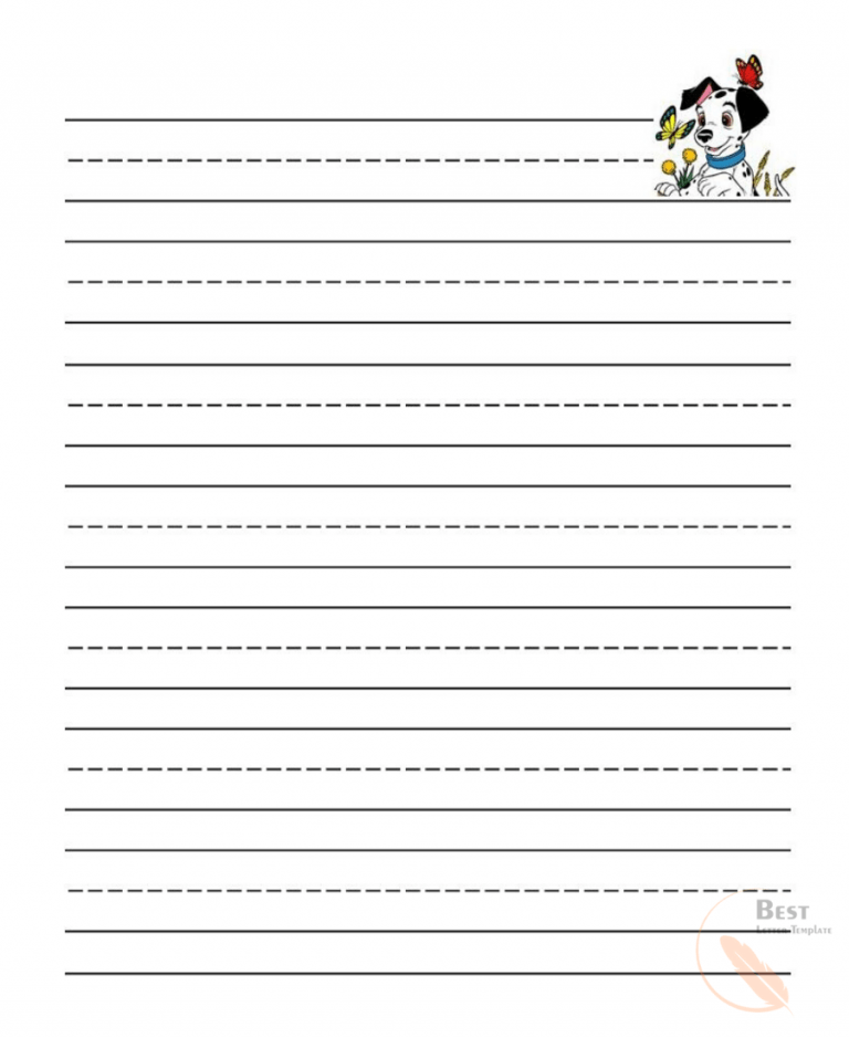 Free Printable Lined Paper Templates for Kids in PDF