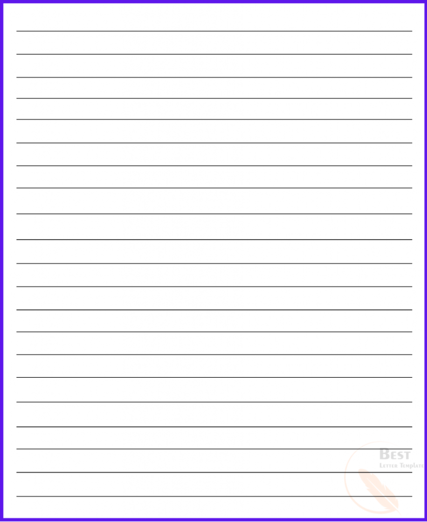 Lined Paper with White Background 
