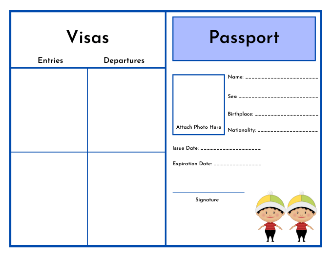 Passport Template for Kids