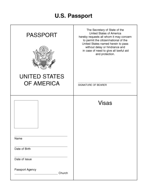 Passport Template for Students