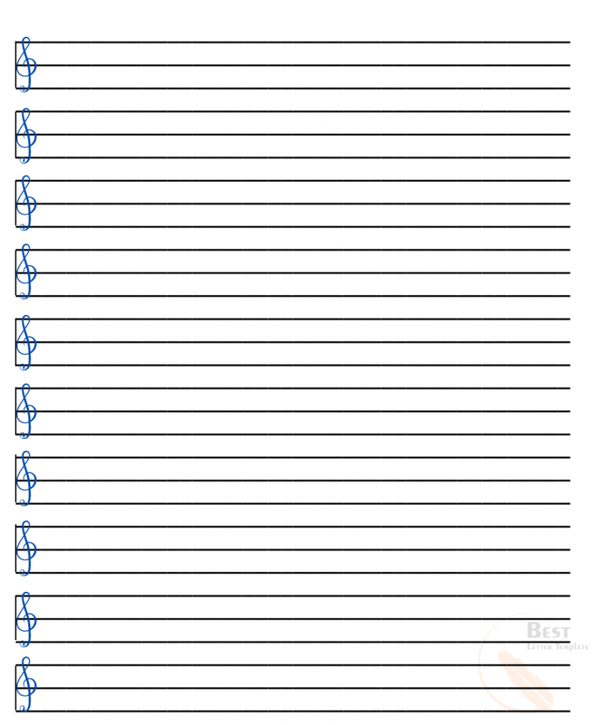 Printable Music Lined Paper (1)