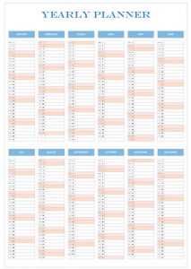 Free Printable Yearly Planner Template In Pdf, Word & Excel