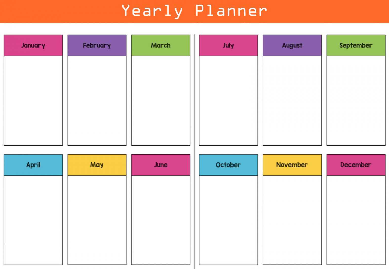 annual business planning calendar