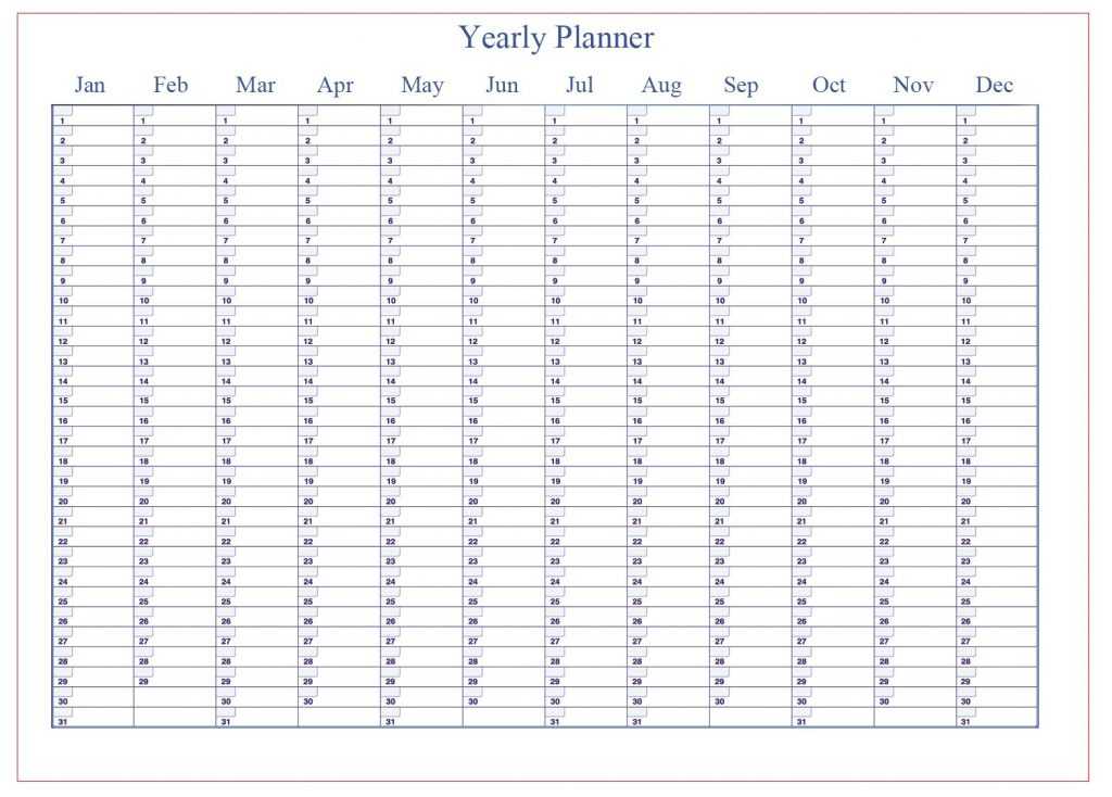 Printable Daily Yearly Planner