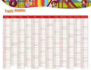 Free Printable Yearly Planner Template in PDF, Word &amp; Excel