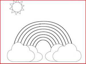 Free Printable Blank Rainbow/Rainbow Coloring Page Templates